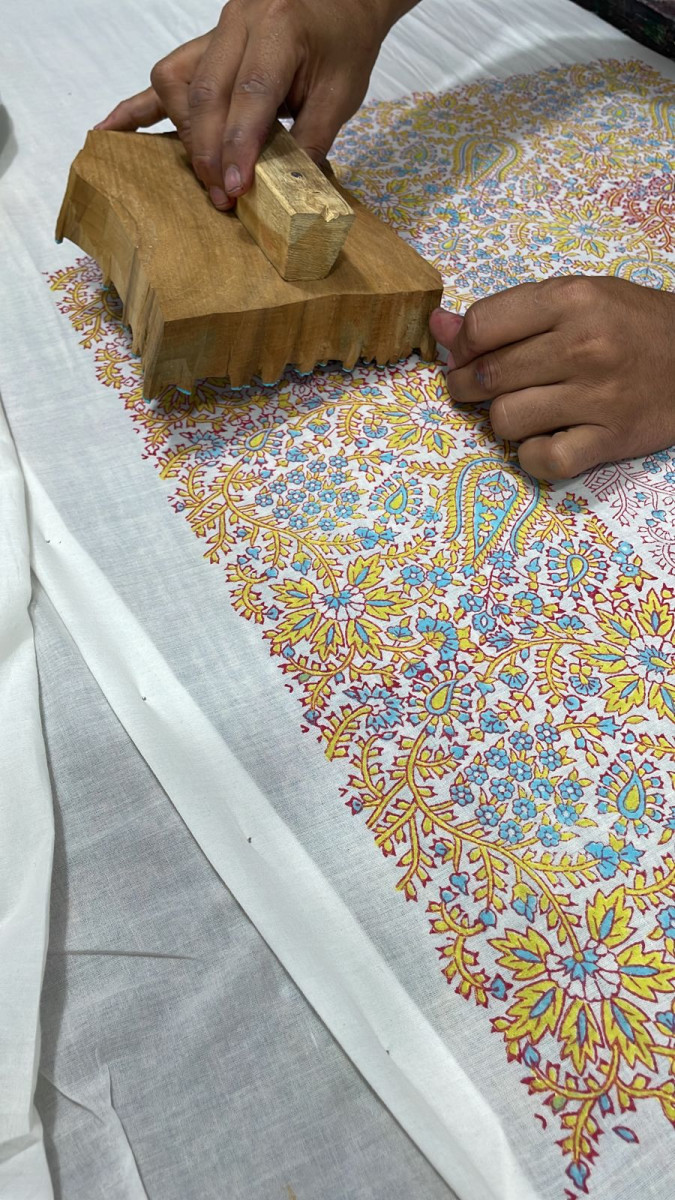 tissu block print