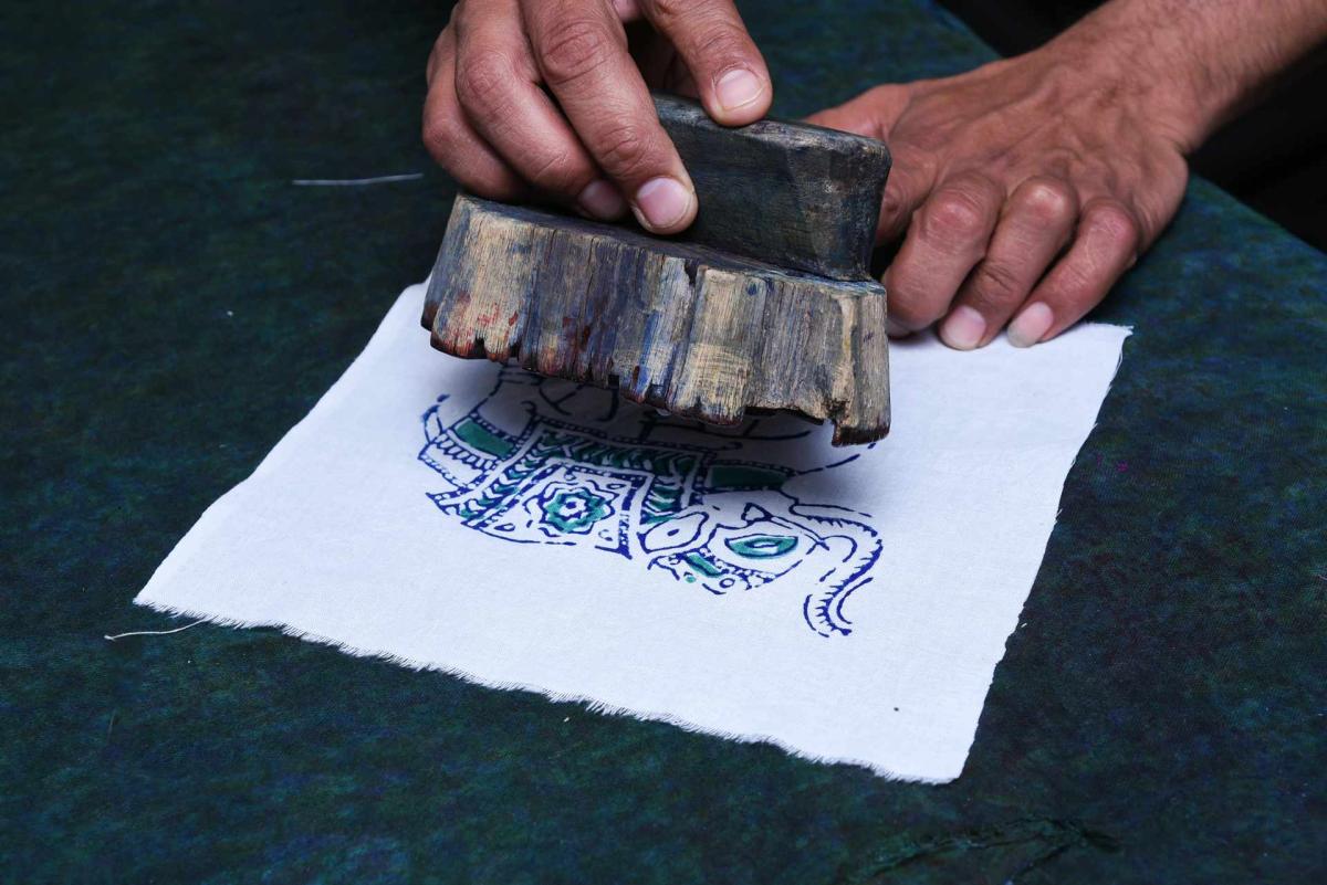 Création textile Block Print